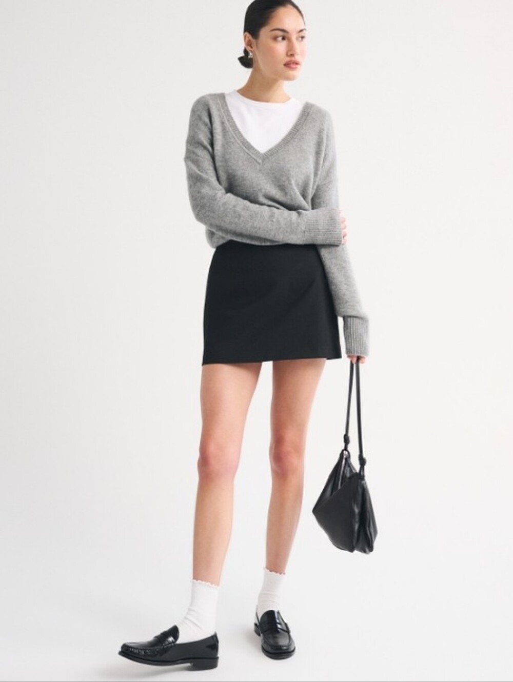 The Abercrombie & Fitch Scarlett Forme Black Mini Skort Sz Large